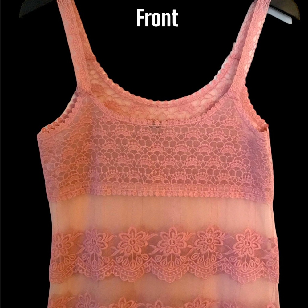 Junior Sheer Pink Camisole Size Large